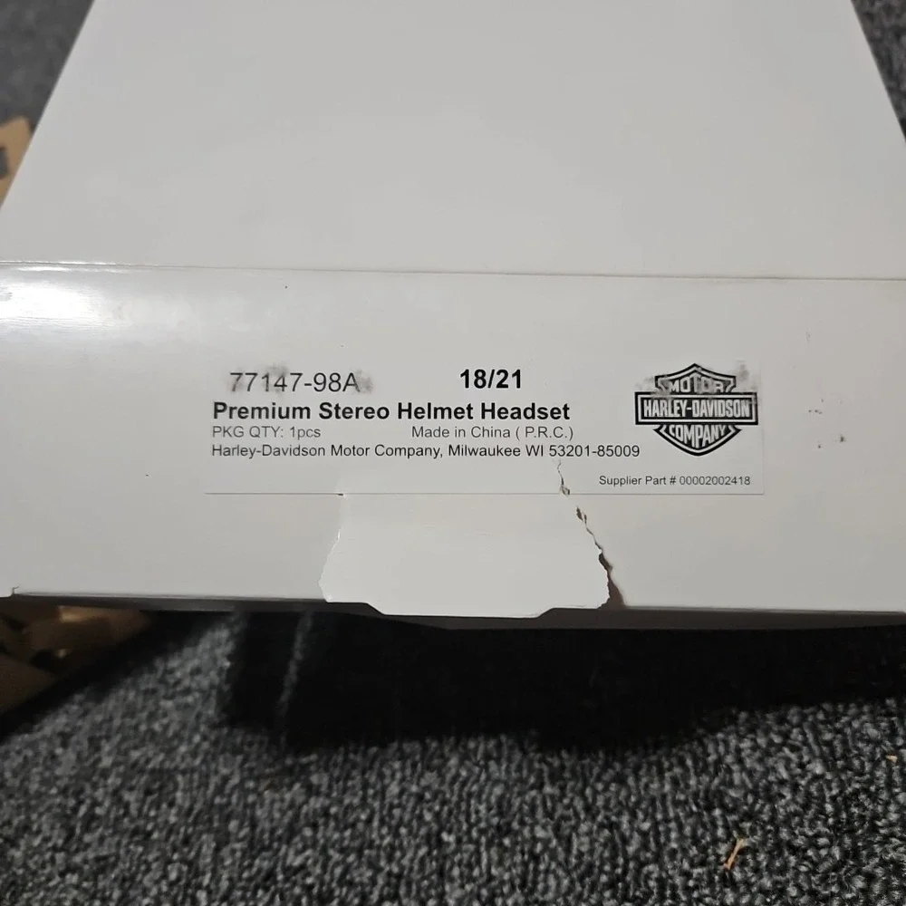 Harley-Davidson Boom Audio Premium Stereo Helmet Headset 77147-98A Full Face